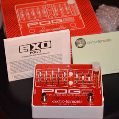 Electro-Harmonix POG2 Polyphonic Octave Generator 2009 - Present - Red / White ambient shoegaze synth image 1