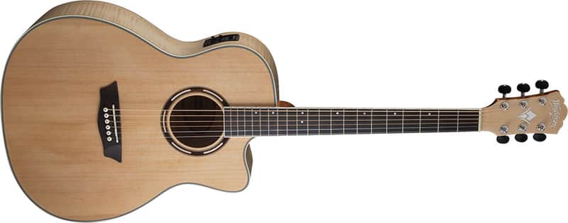 Washburn AG40CEK Flamed Maple Grand Auditorium with Electronics Natural image 1