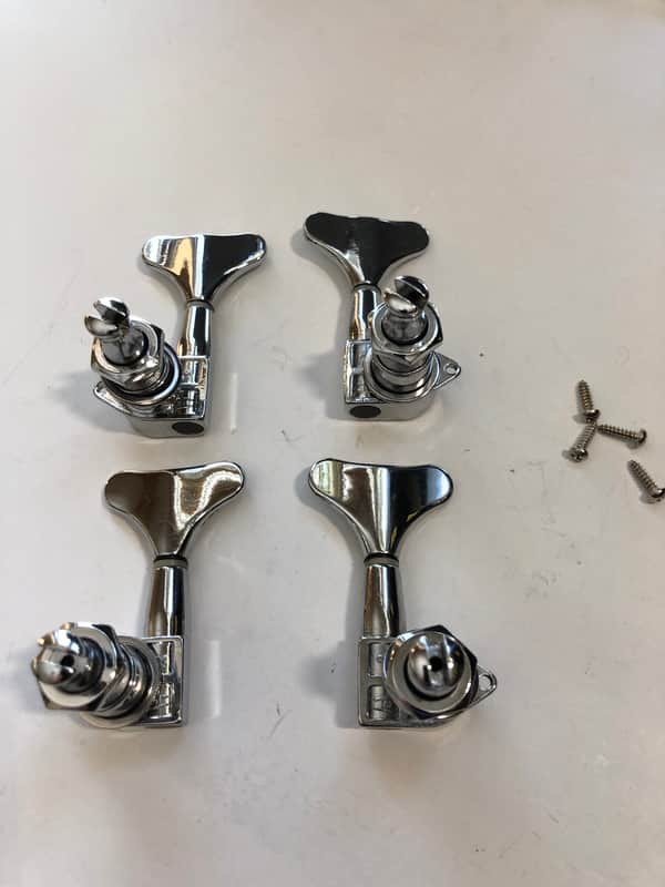 Fender 2-Over, 2-Under Chrome Bass Mini-Tuners Chrome image 1