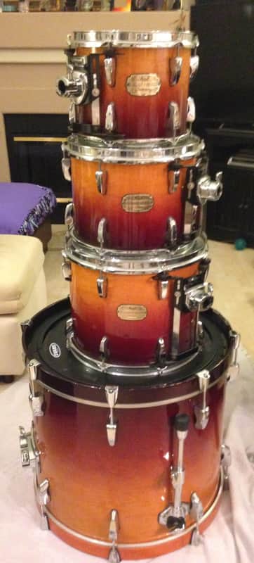 Pearl Session Custom SMX Maple Drums 22, 10, 12, & 14 Vintage Fade