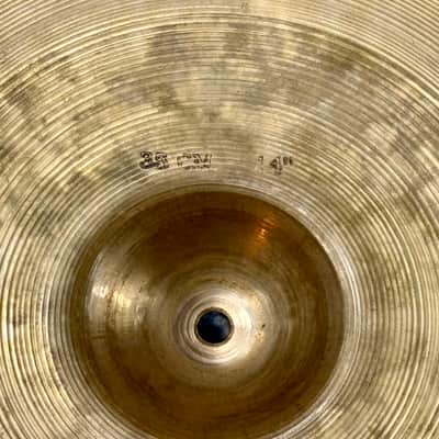 VINTAGE 14” Sabian AA SIZZLE Hats 975g 1338g image 10