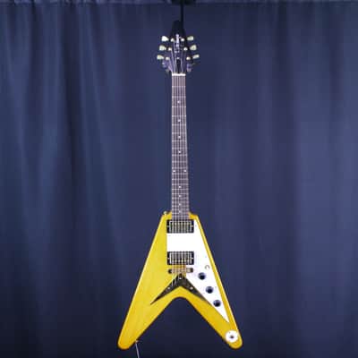 Epiphone '58 Korina Flying V - Aged Natural (White Pickguard) image 2