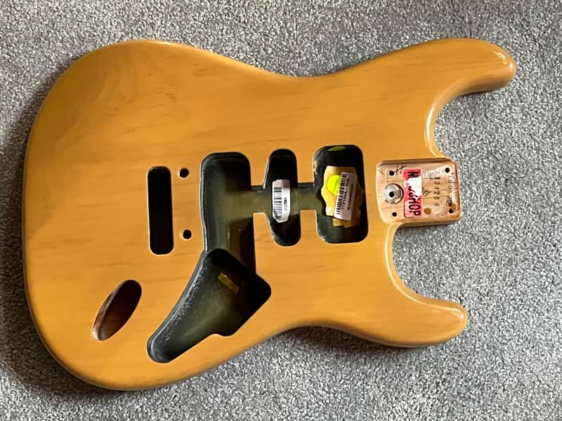 Fender American Standard Stratocaster guitar body roasted pine Mod Shop blonde 3 lb 5 oz image 1