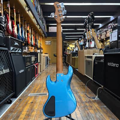 Sadowsky MetroExpress 21 Fret Vintage JJ Bass 5-String Ice Blue Metallic High Polish w/Maple Fingerboard, Padded Gig Bag image 6