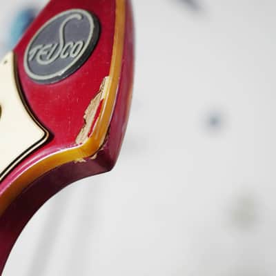 Rare 1965–1966 Teisco Spectrum Series EBX-200 Bass Metallic Red Vintage MIJ Bizarre Bass image 18