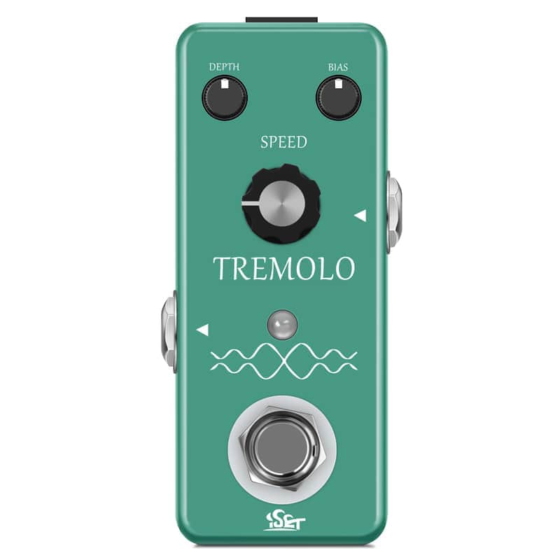 New ISET Green Guitar Tremolo Effect Pedal of Classic Trelicopter Effects Tremolo Pedals for Electric Guitar Effect True Bypass image 1