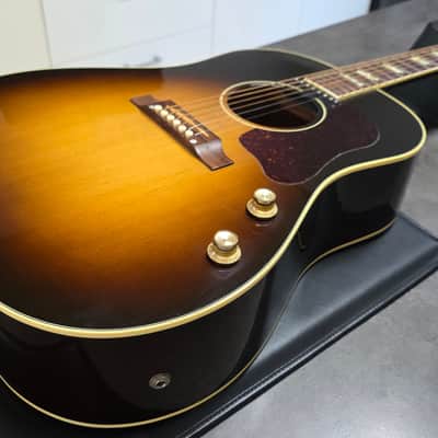 Gibson J-160E Vintage Sunburst 2008 Famous John Lennon Model Reissue with P-100 stacked humbucker pickup J160E J160 J-160 E Acoustic-Electric Guitar image 8
