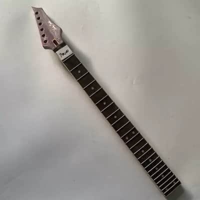 Authentic Harley Benton Double-Tuner Red-Head Electric Guitar Headstock and Neck Kit—24 Frets image 1