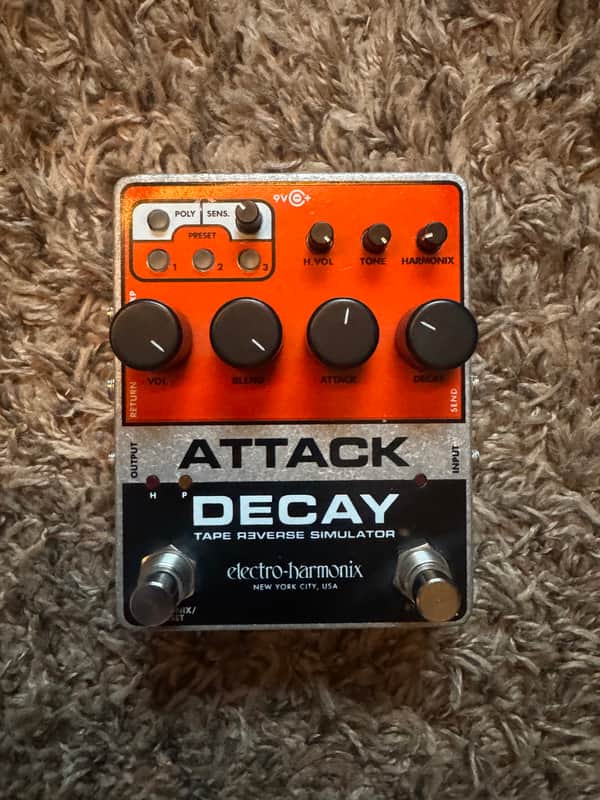Electro-Harmonix Attack Decay Reverse Tape Simulator 2019 - Present - Orange / Black image 1
