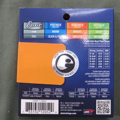Elixir Nanoweb 12052 10/46 Light Electric Guitar Strings image 3