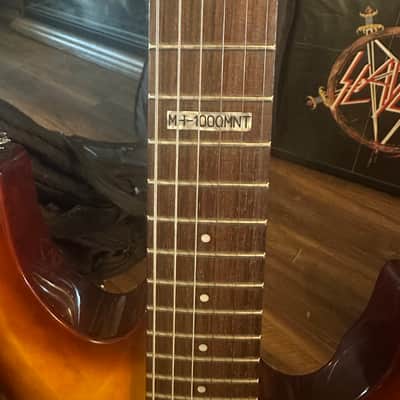 ESP LTD MH-100 QM NT 2014 - Amber Sunburst image 3
