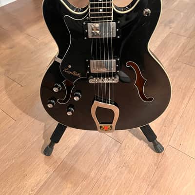 Hagstrom Viking Left-Handed Black w/ factory hard case image 13