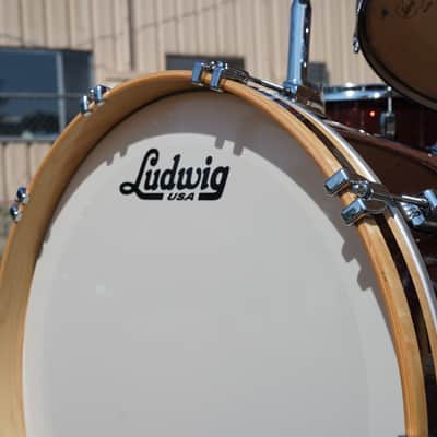 Ludwig USA Classic Maple 3pc Shell Pack - Burgundy Sparkle Wrap | 12", 16", 22" LUDWIG -USA Showroom Shell Pack! image 12