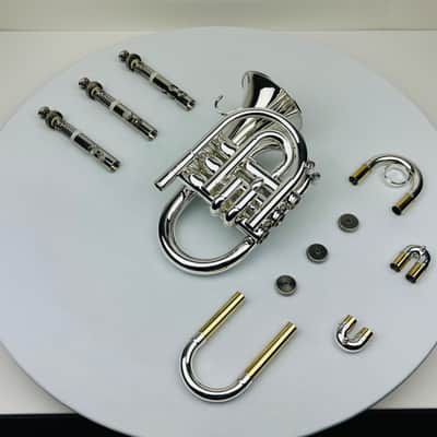 Jupiter JPT-416 Bb Pocket Trumpet that is Silver Plated and in Mint Condition! image 12