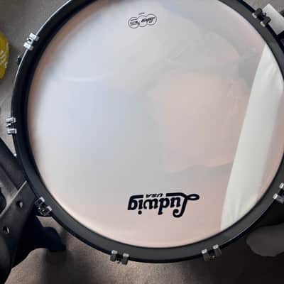 Ludwig Classic Maple Downbeat Outfit 8x13 / 14x16 / 14x18 / 14x24 Drum Set 1998 - 2015 - Black Oyster Pearl imagen 9