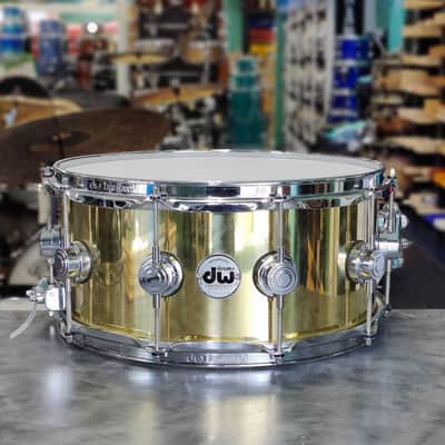 DW 6.5" x 14" Collector's Polished Bell Brass Snare Drum Demo/Open Box image 6