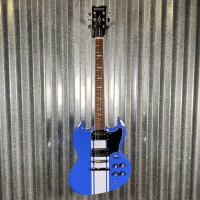 Westcreek Guitars Racer SG Offset Style Blue #0077 Used image 2