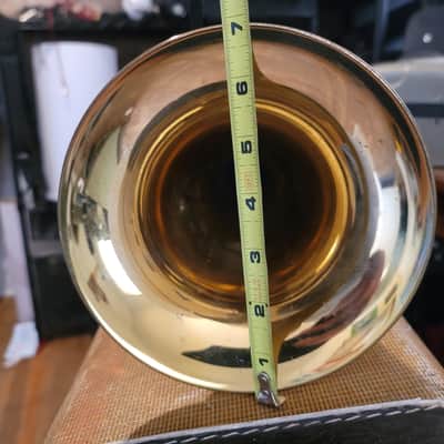 Vintage York USA Bb Tenor Trombone w/ Original Tweed Case – 7" Bell image 6