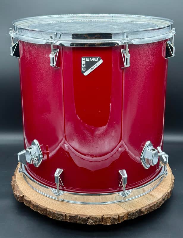 Remo Bravo 16x16" Floor Tom Acousticon R - 1990s - Deep Red Quadura image 1
