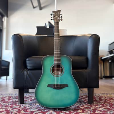 Jay Turser JTA52 1/2 Acoustic Guitar - Blackwood Fingerboard, Satin Blue image 2