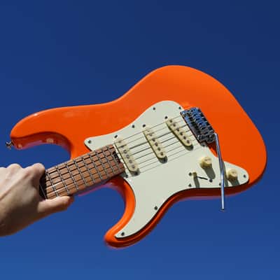 Schecter DIAMOND SERIES Nick Johnston Traditional - Atomic Orange Left Handed 6-String Electric Guitar (2023) image 1