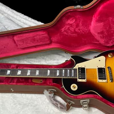 NEW ! Epiphone Inspired by Gibson 1959 Les Paul Standard Reissue Electric Guitar - Dark Burst - Flame Top - 10.1 lbs - Authorized Dealer - G07146 image 11