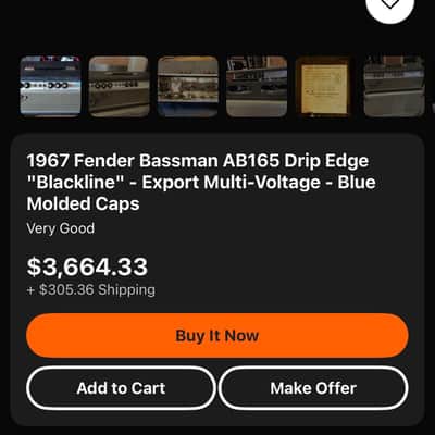Fender Blackline Bassman 1967 - Black image 2