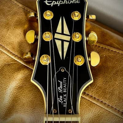 2015 Epiphone by Gibson Les Paul Custom Black Beauty Triple Pickup Electric guitar ebony VGC image 9