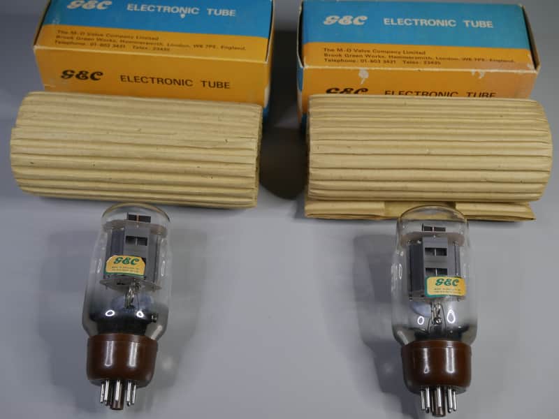 1 x Matching Pair GEC KT66 Bottom Dual "O" Getter Made in England. TV-7A tested image 1