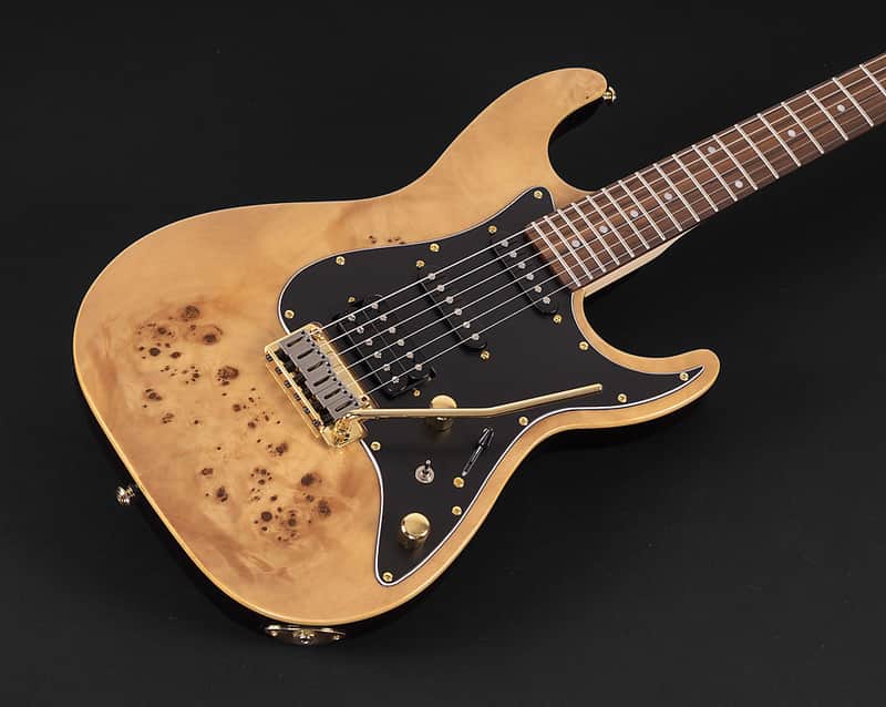Michael Kelly MK60CNBPRH Custom Collection 1960s Burl Ultra Maple Neck 6-String Electric Guitar image 1