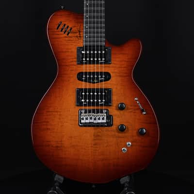 Godin XTSA Multivoice Flame Maple Leaf Top Light Burst Richlite (221231182) image 1