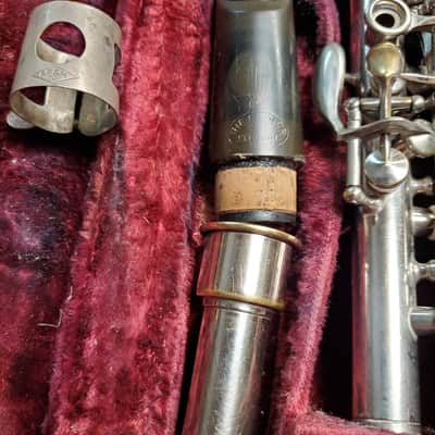 AT Metal Clarinet in Bb new leather pads 1930's ? 1940's - Nickel chrome VIDEO image 15
