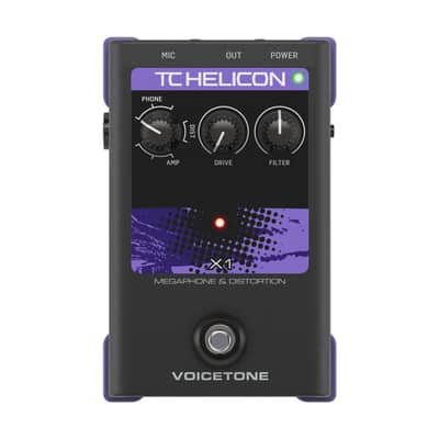 TC Helicon Helicon VoiceTone X1 Single-Button Stompbox for Dramatic Megaphone and Distortion Vocal Effects image 5