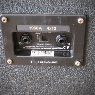 MARSHALL 1960A 4X12 Guitar Speaker Cabinet Clean Circa-2002-Black image 11