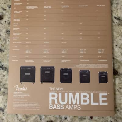 Fender Rumble Bass Amp Brochure 2010 image 2