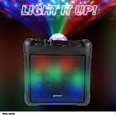 Refurbed MPA-K650 Karaoke Party Speaker Bluetooth® w/ Mic & LED Lights - 150W image 3