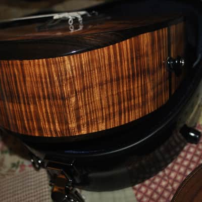 'Oli L2-BK master grade koa baritone ukulele w/Crossrock fiberglass case image 5