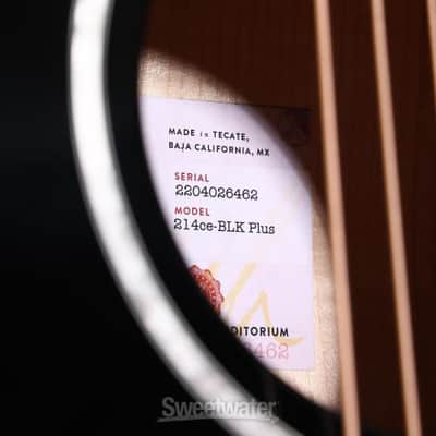 Taylor 214ce Plus Acoustic-electric Guitar - Black (214ceBkPd1) image 6