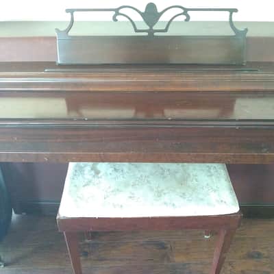 Wurlitzer Spinet Piano early 1950s Dark Brown image 3