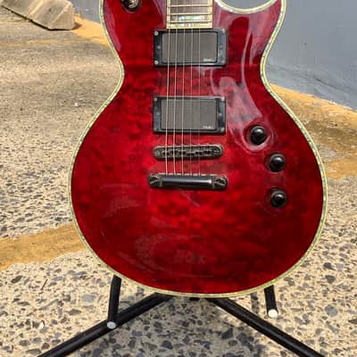 ESP LTD EC-1000 Quilted Maple 2002 Black Cherry Electric Guitar image 1