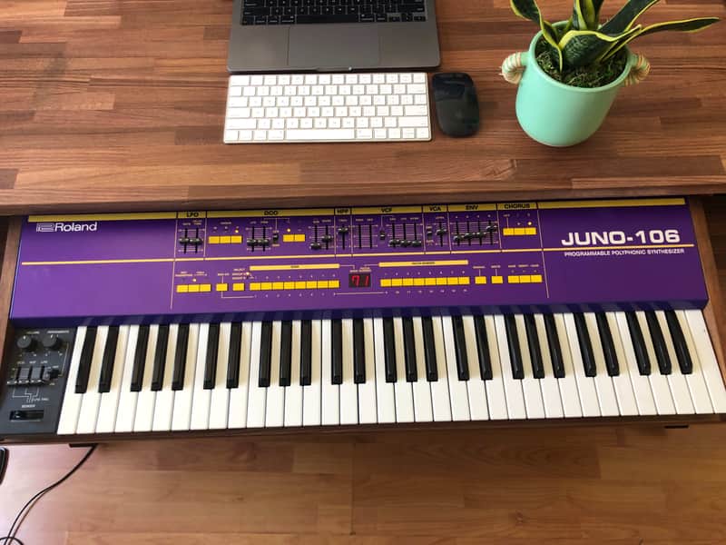 Roland Juno-106 Custom Purple & Gold Colorway image 1