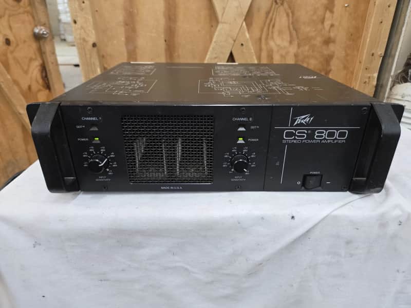 Peavey CS-800 Stereo Two-Channel Power Amplifier Amp 400 Watts Per Ch. Working image 1