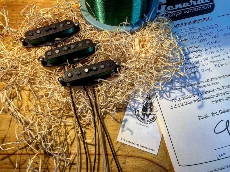 General Vintage Tone  Stratocaster Pickup set 63 to 65 specs NOS 1970s wire Corona INC 42awg Made in image 1