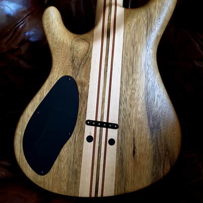 Mayones Regius Core 6 5A QM top, Hannes bridge, Black Limba body, Flamed Ebony Fretboard 20", Cascading Luminlay Dot Inlays, Bare Knuckle Pickups PolyPaf image 3