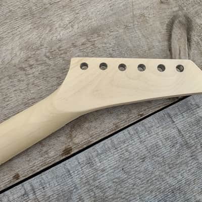 24 fret sharkfin inlays maple floyd rose nut shred guitar Neck replacement DIY Guitar neck. image 8