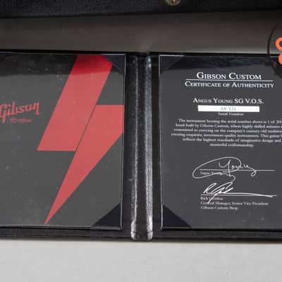 2009 Gibson Custom Shop Angus Young Thunderstruck SG VOS OHSC COA #121/200 image 11