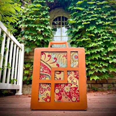Rotary Connection Mini/portable guitar speaker cabinet. 8” vintage Utah 4 ohm 25 watt speaker. Closed back. Top handle. Cool vintage style and sound. 2026 - Orange Tolex image 5