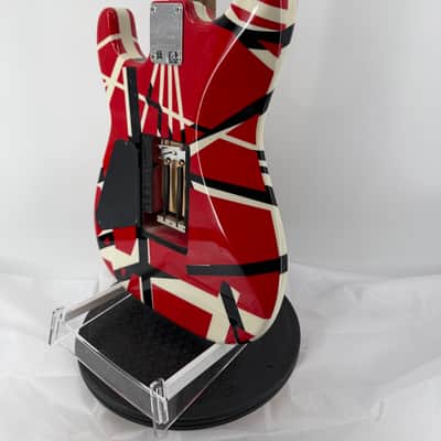 EVH Striped Series Frankie 2020 - Present - Red / White / Black Stripes Relic image 19