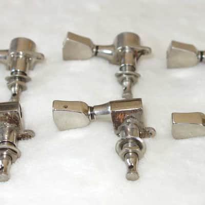 Vintage 1970s Gibson / Schaller M6 Keystone Tuners, Set of 6 (3x3) w/Bushings, Washers, & Screws!! image 9
