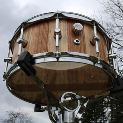 HHG drums  14x6.7 Zebrawood, Spalted Maple, And Ash Stave Snare 2020 Natural satin image 4
